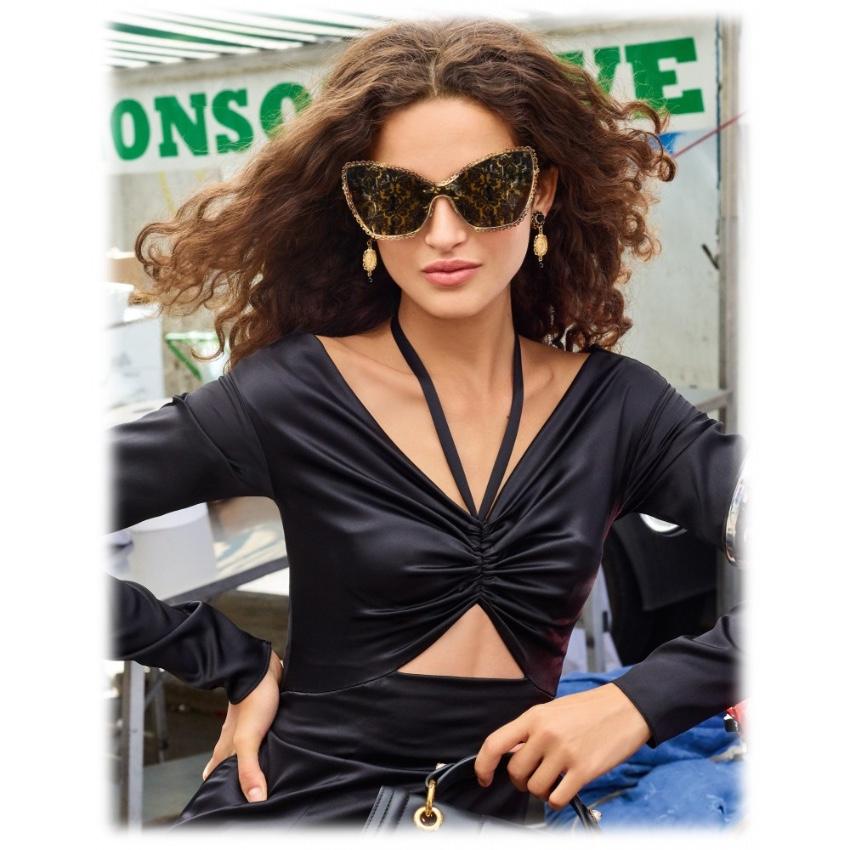 Dolce & Gabbana Filigree Baroque Oversize Sunglasses