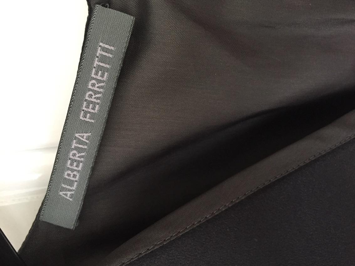 Alberta Ferretti Grey Embellished Silk Dress