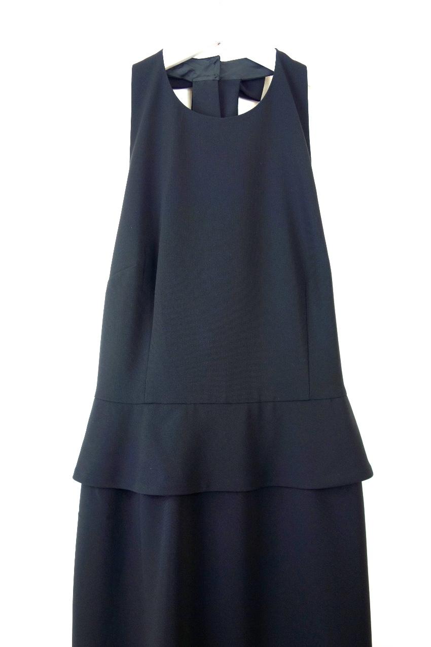 Moschino Cheap & Chic Crepe Halterneck Peplum Dress