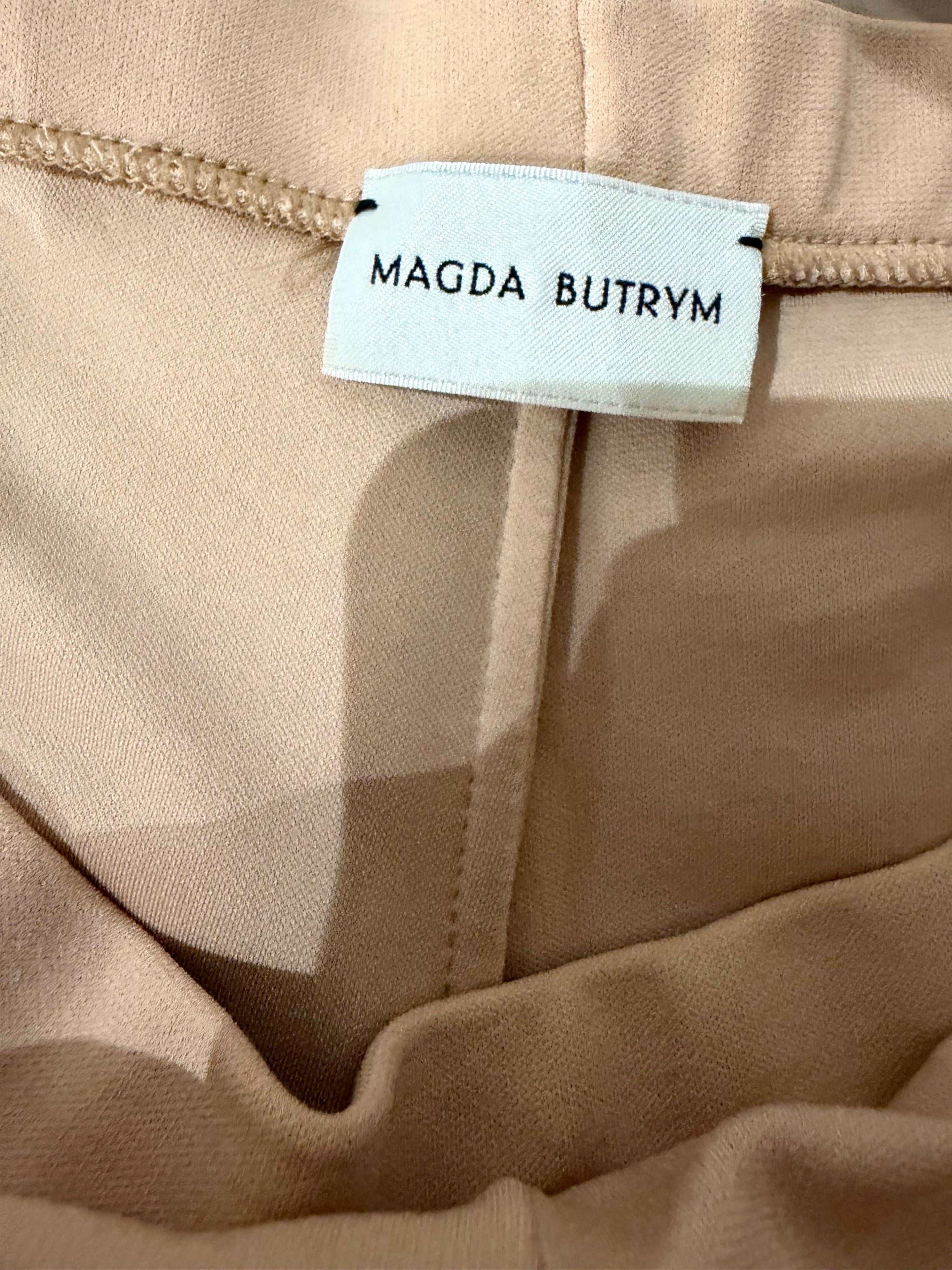 Magda Butrym Nude Stretch Jersey Pants
