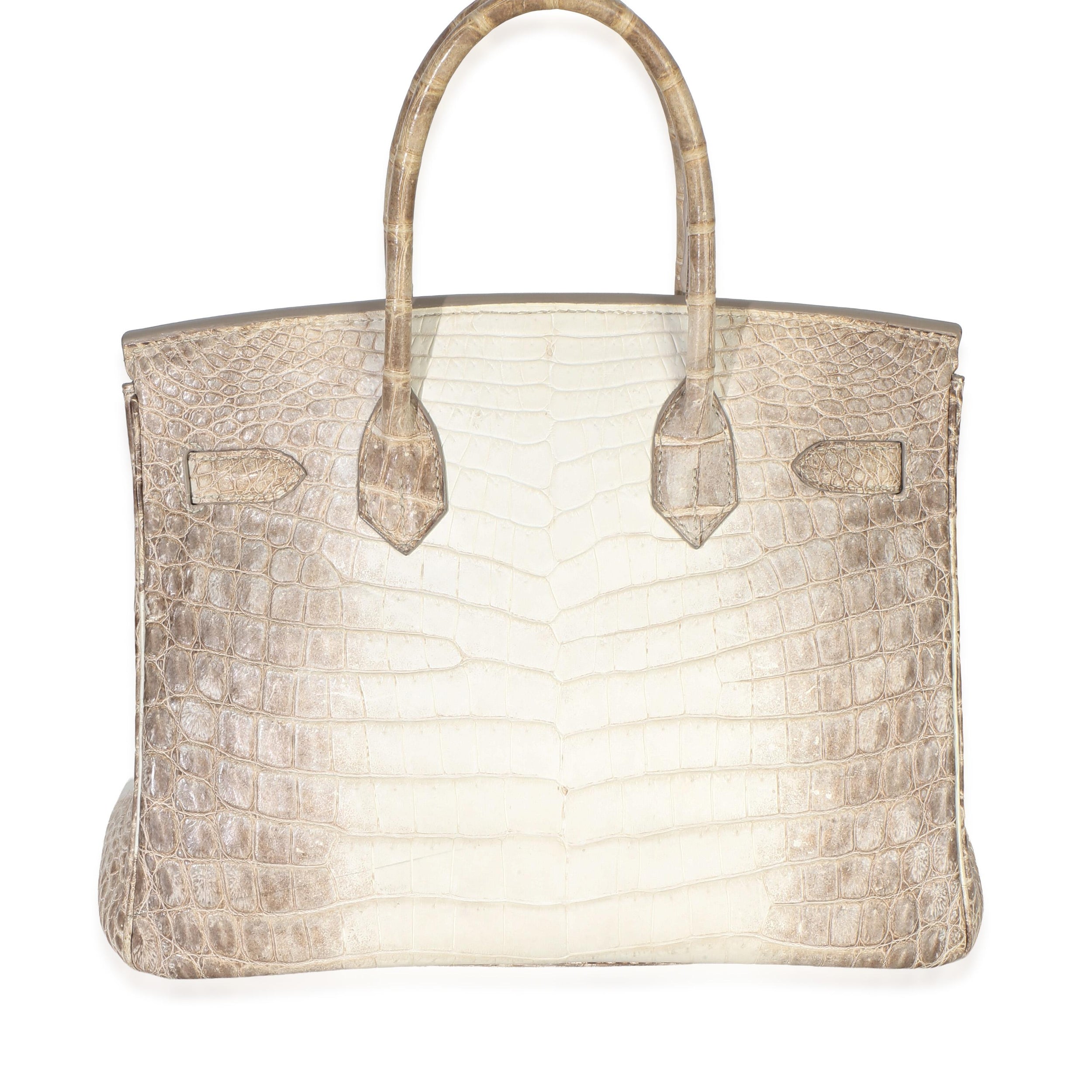 Hermès Birkin 30 Blanc Matte Niloticus Crocodile Himalaya PHW