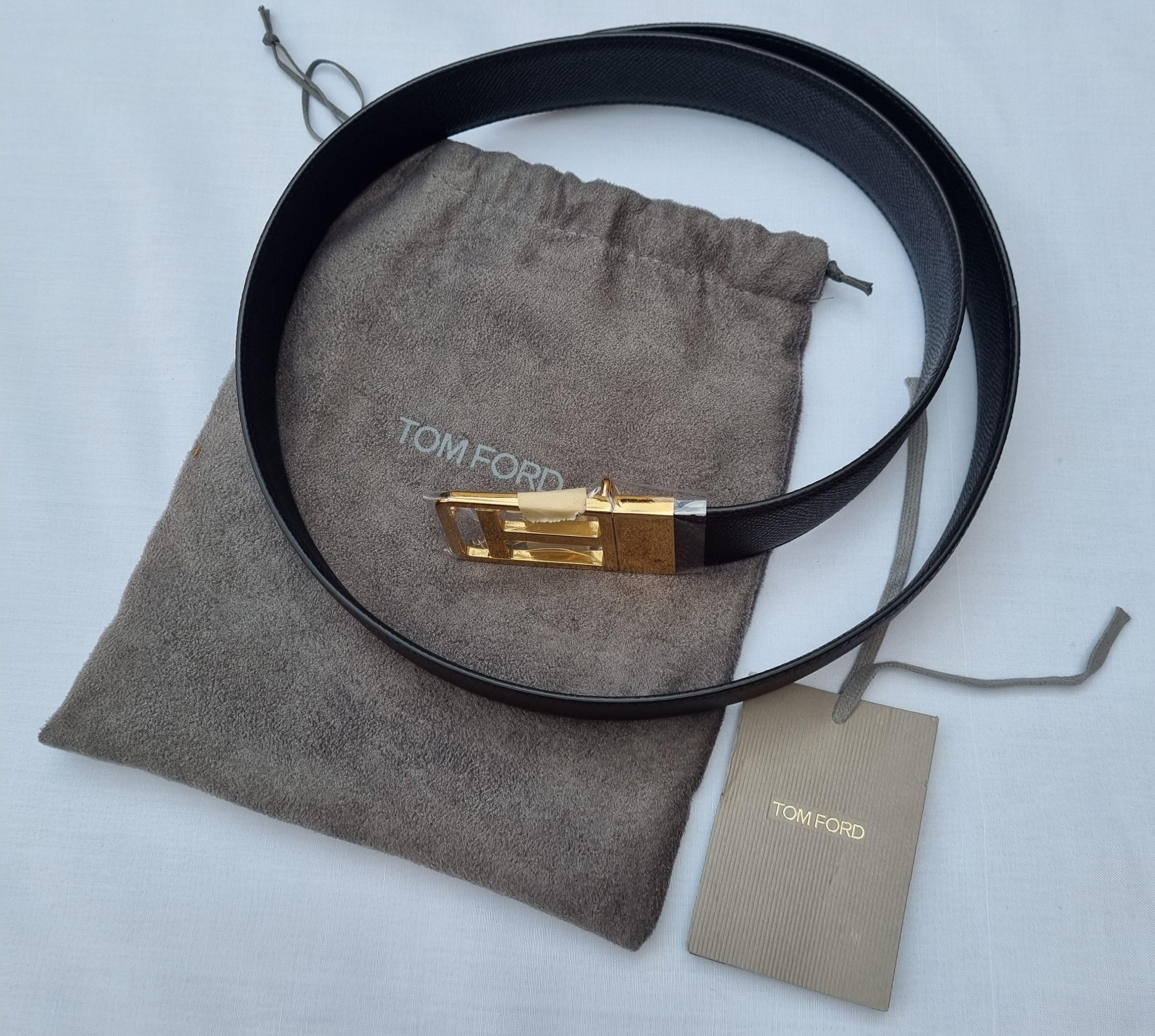 Frame T Leather Belt - Size 95