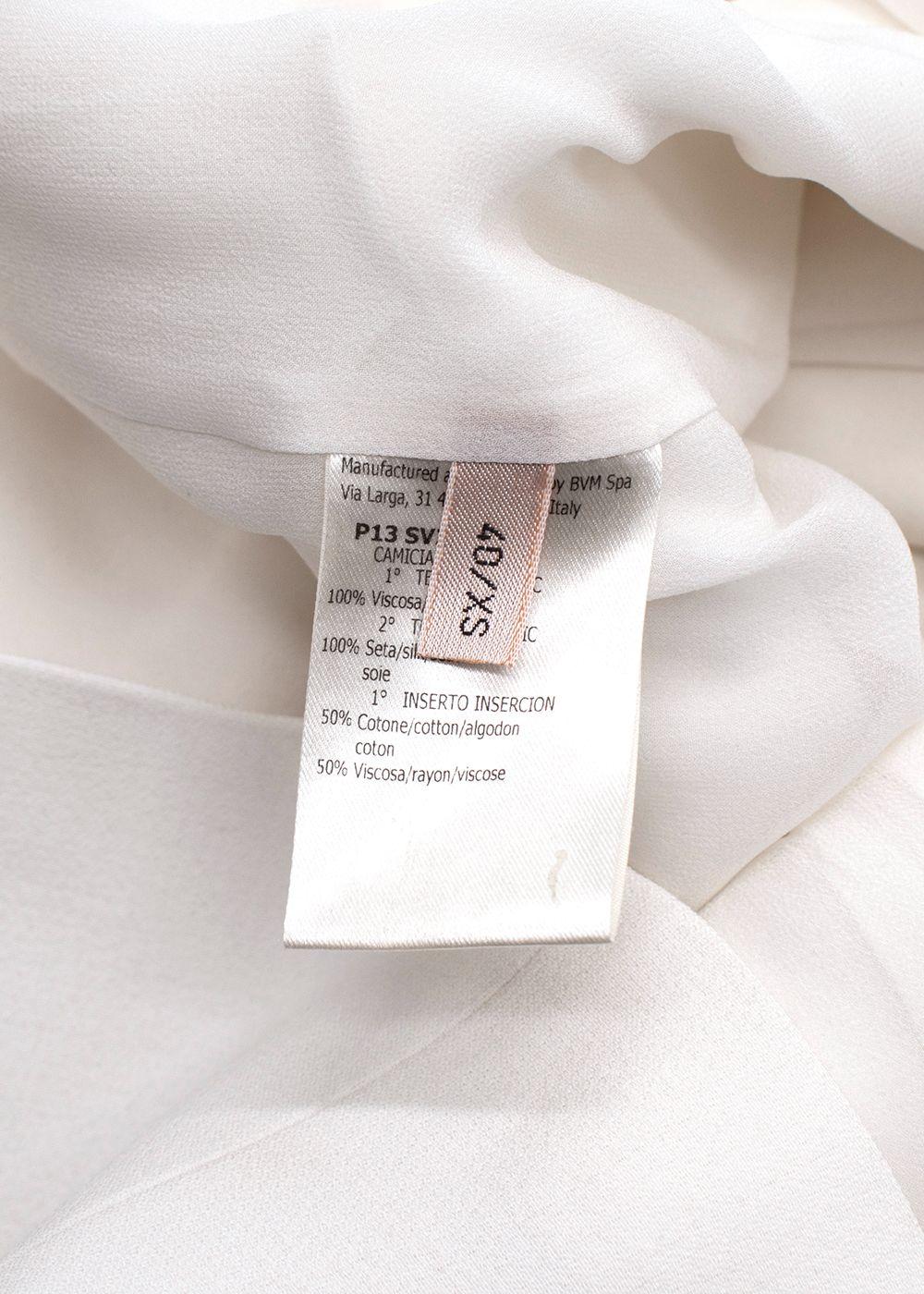 Giambattista Valli White Viscose Top with Cap Sleeves