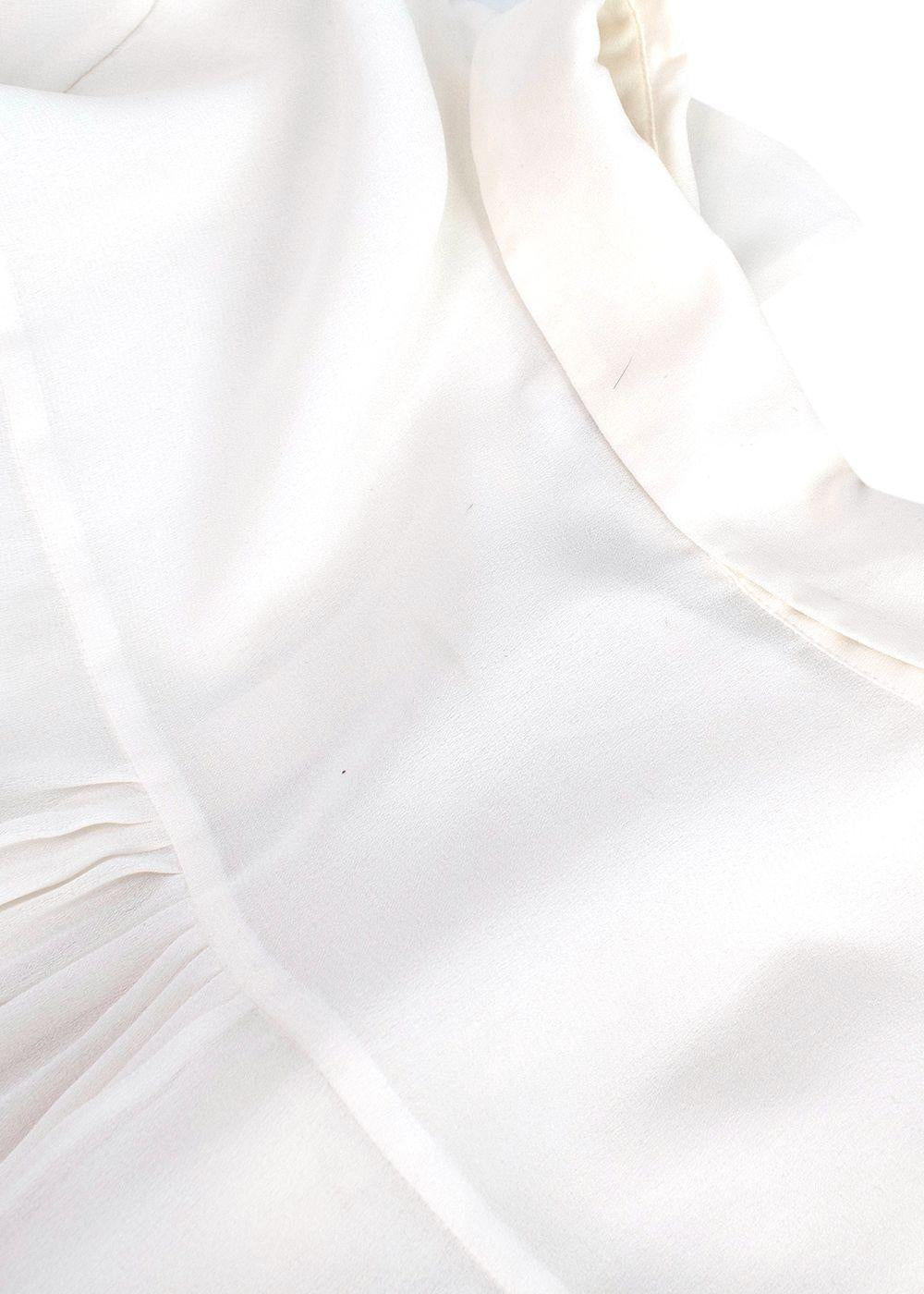 Frame Fluted Sleeve Detailed White Shirt