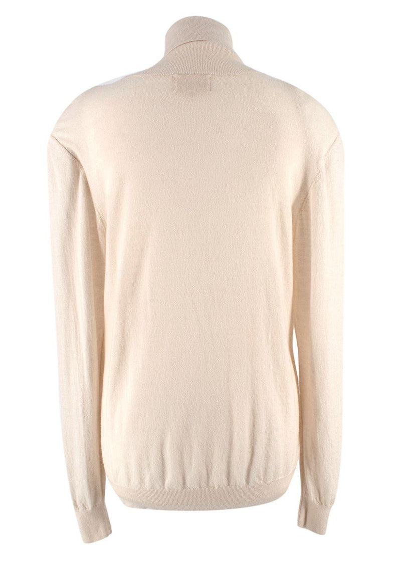 LouLou Studio Cream Wool Turtleneck Sweater