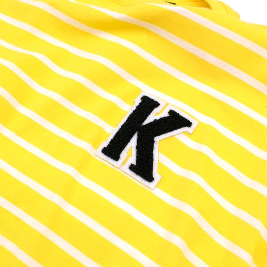 Karl Lagerfeld Yellow Cotton Striped Tshirt