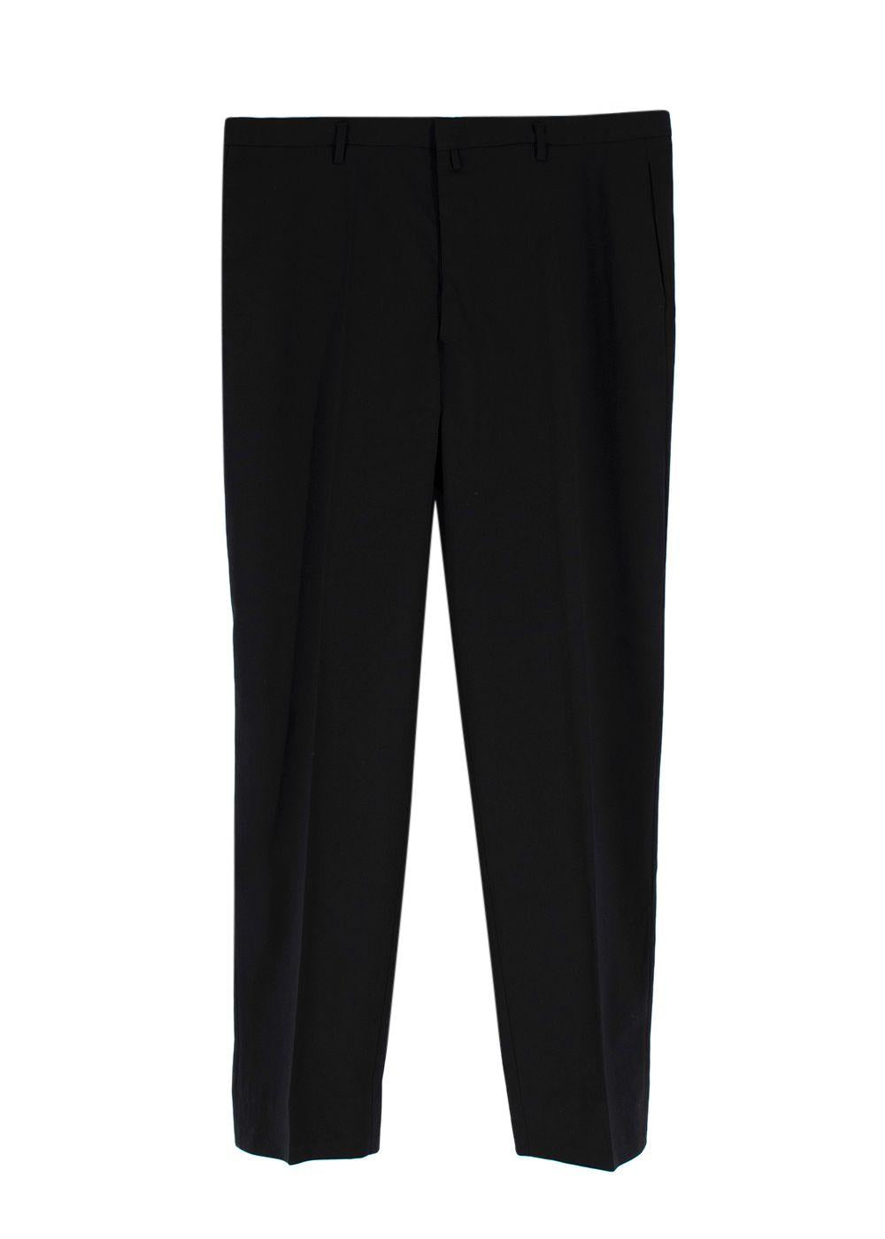 Jil Sander Black Single Breasted Wool Blend Suit