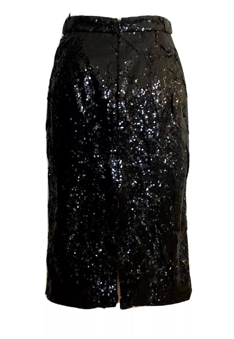 No.21 Black Sequin Pencil Skirt