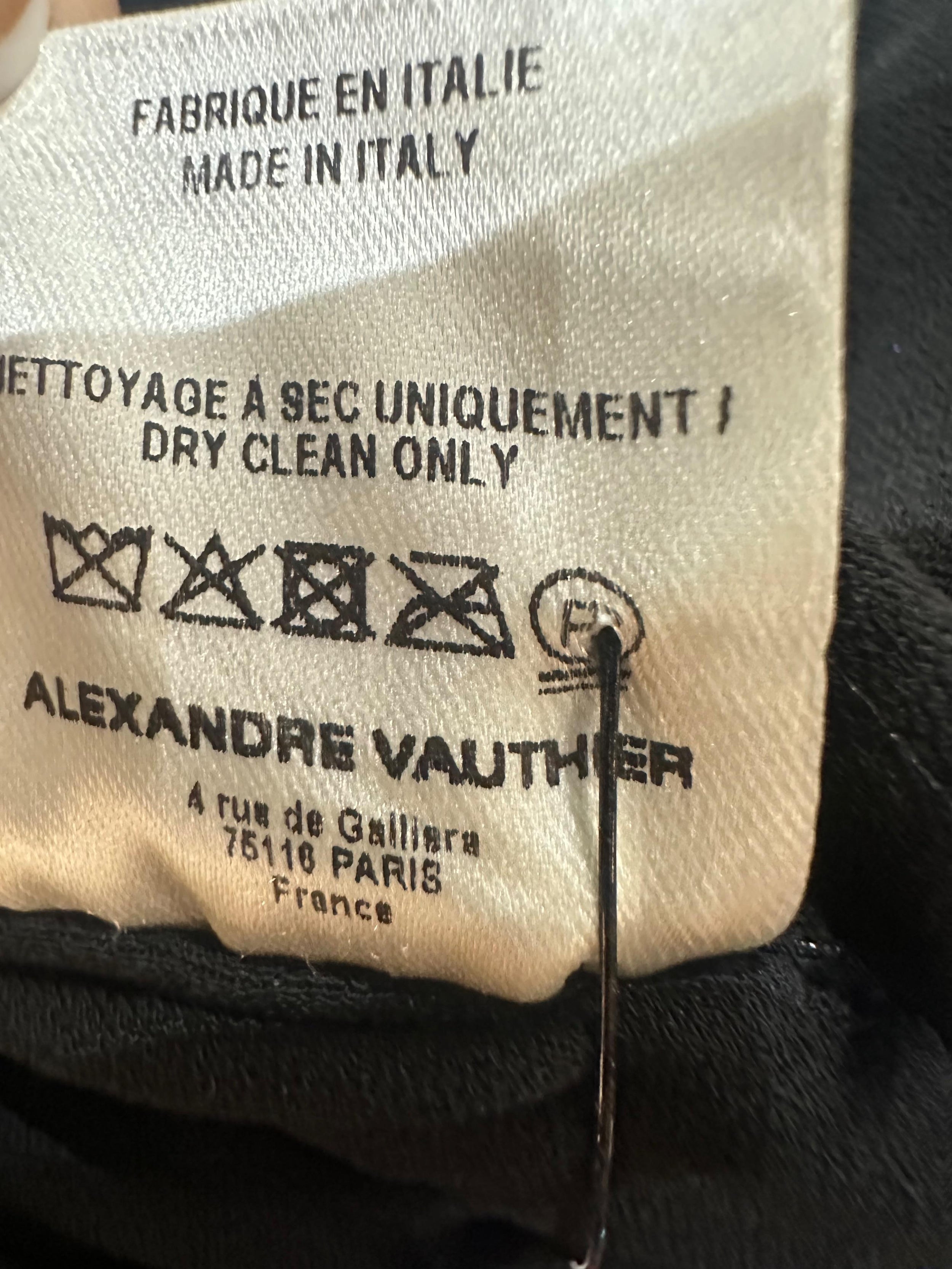 Alexander Vauthier Black Rhinestone Embellished Mini Dress
