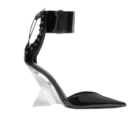 The Attico Black Patent Leather Morgan Wedges