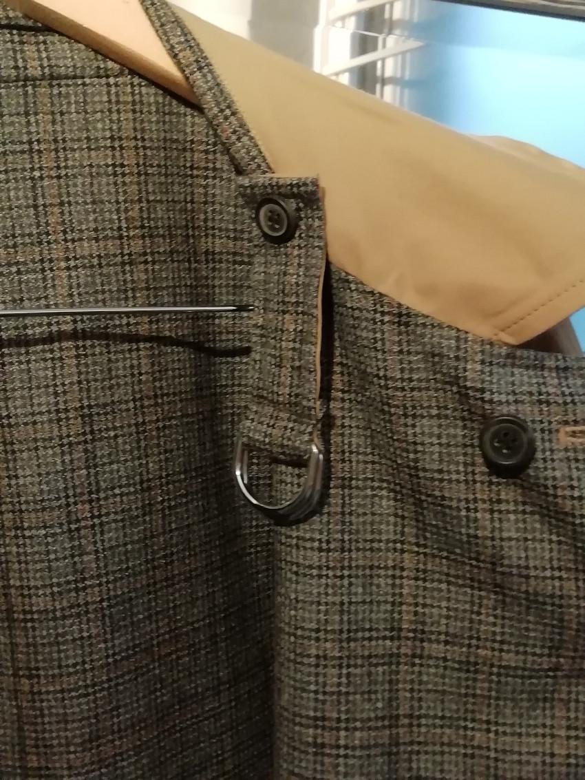Lanvin Grey Check Tweed & Tan Reversible Mac