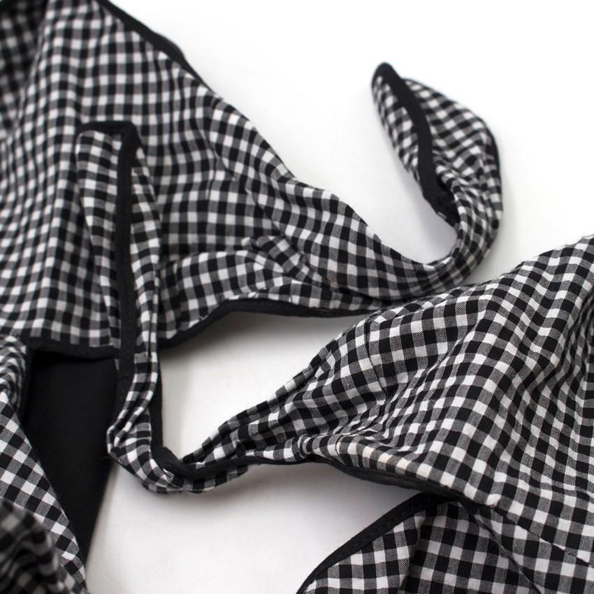 Pinko Gingham Sleeveless Tie-front Top