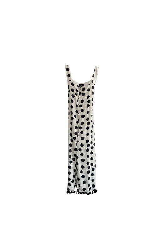 Sleeveless Button Down Spotted Dress