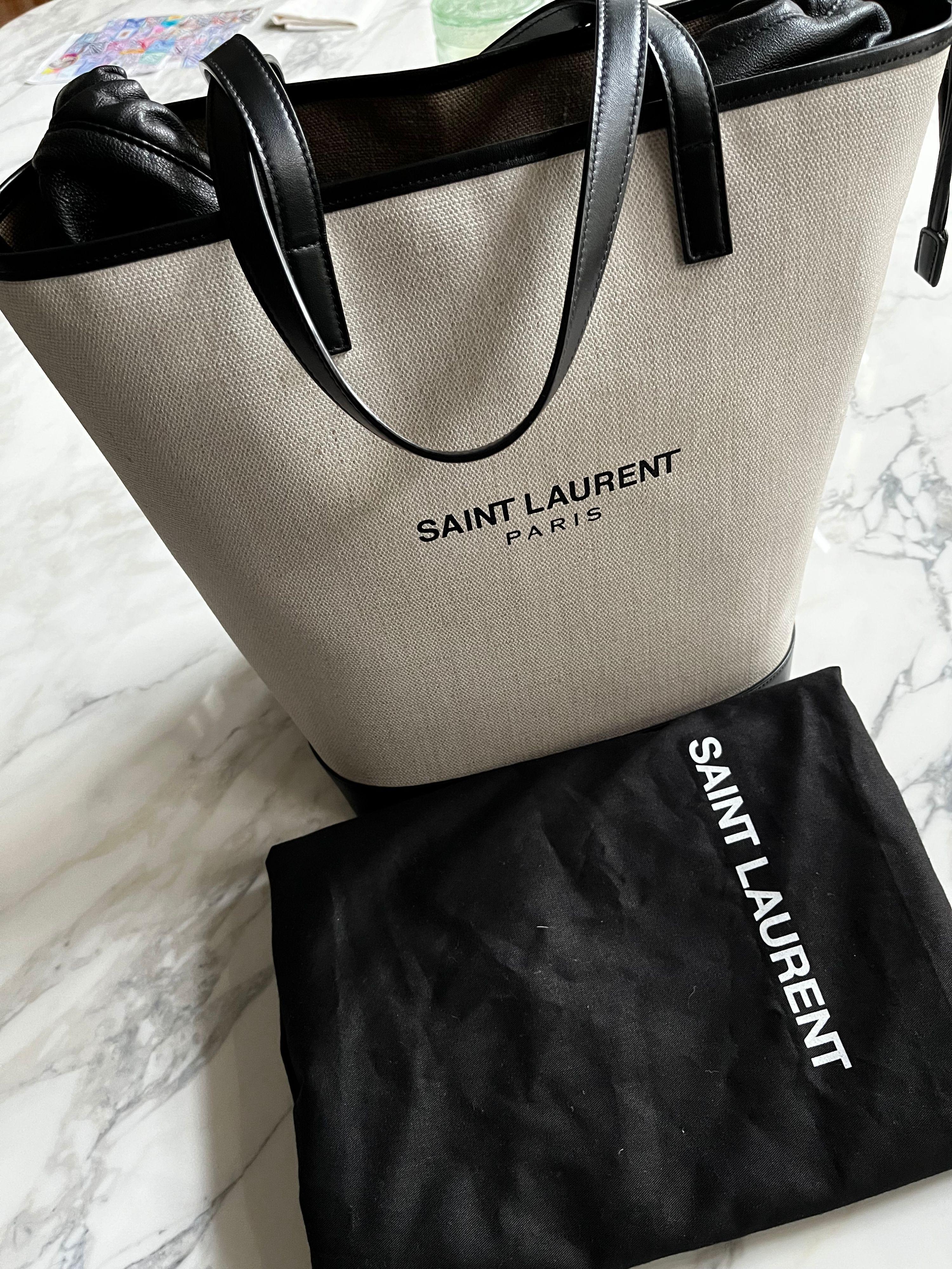 Saint Laurent Teddy Canvas Shopper Tote