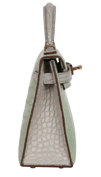 Hermès Kelly 20 Horse Shoe Stamped Sellier Mississippiensis Alligator Matte Bi-Colour