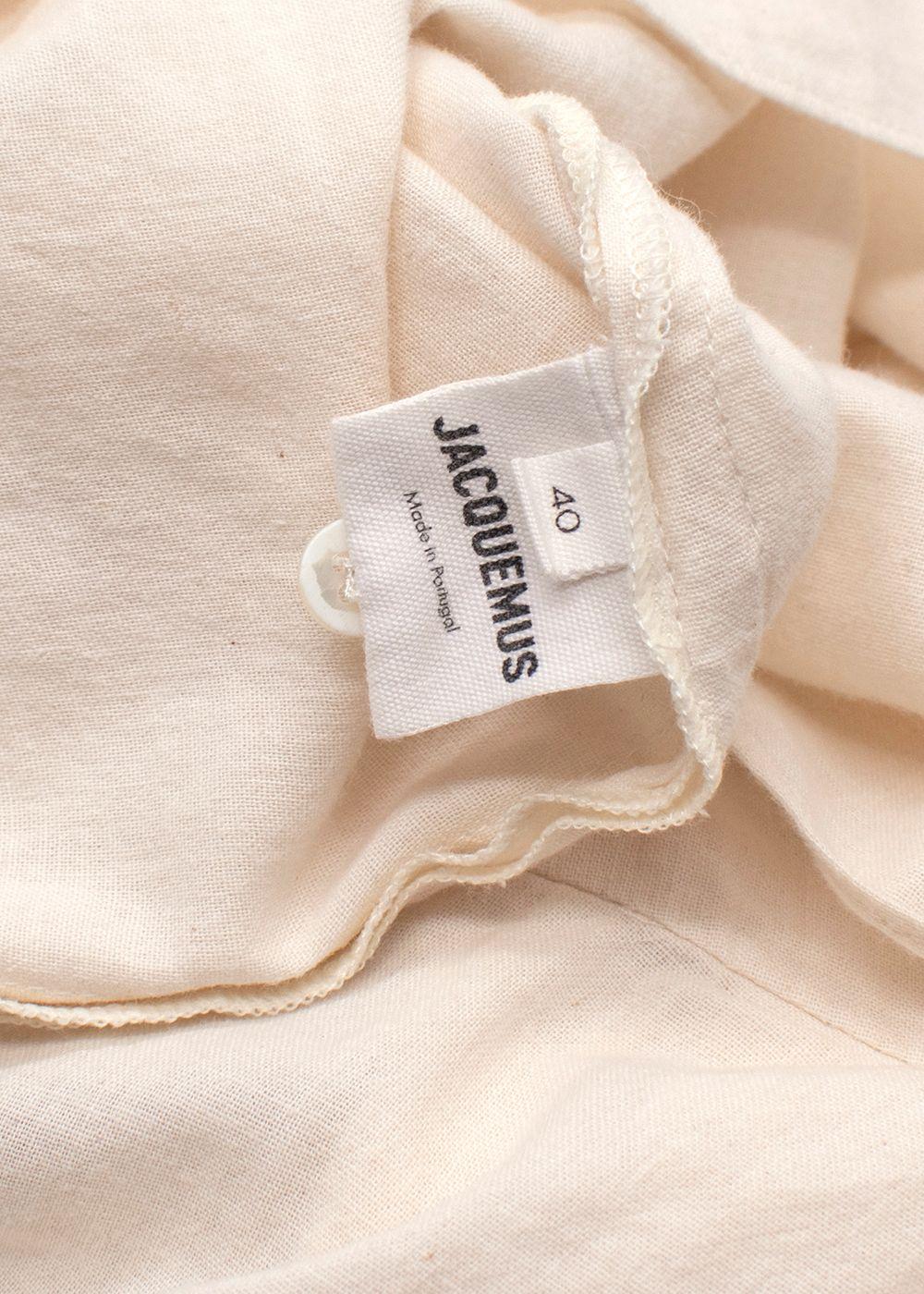 Jacquemus Neutral Le Papier Mini Dress