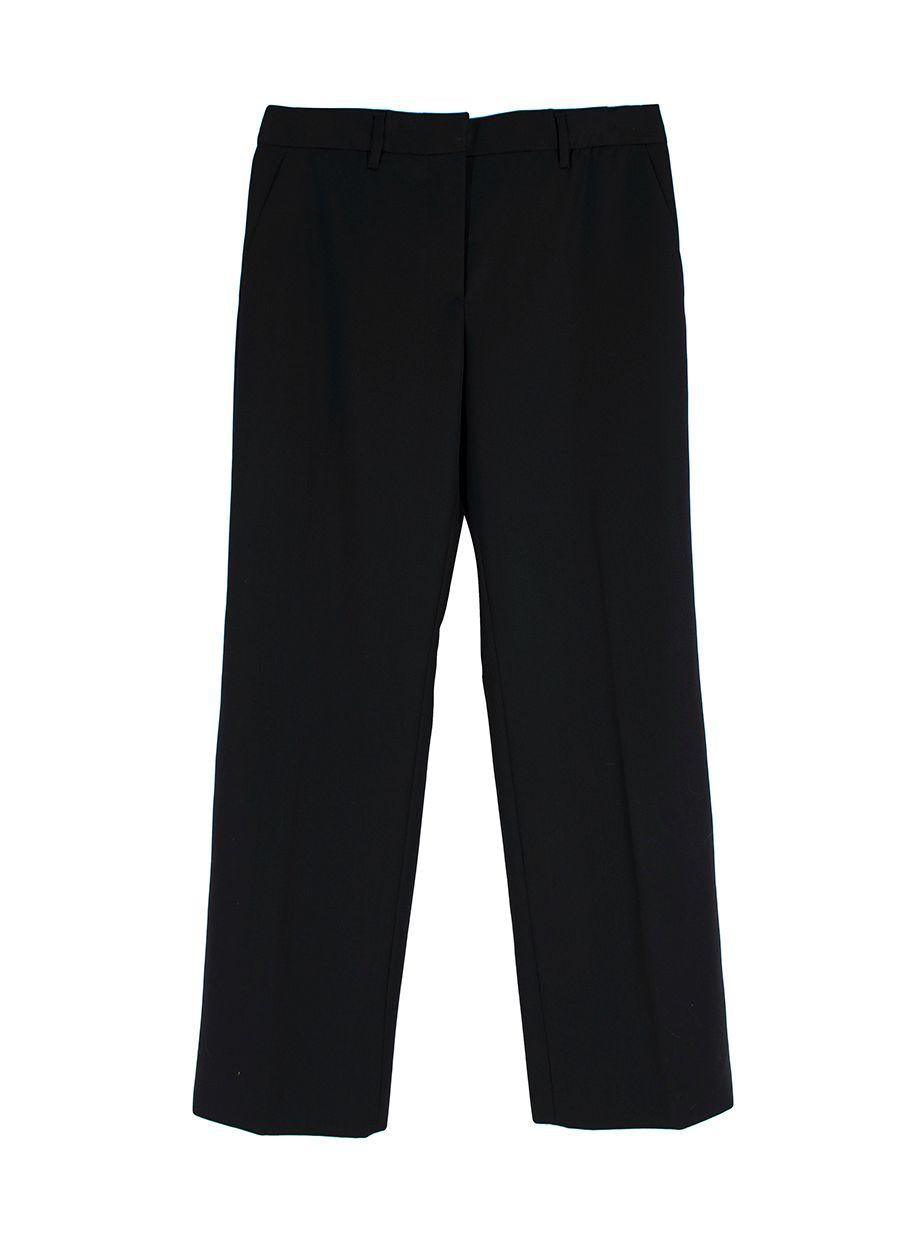 Textured Black Trousers