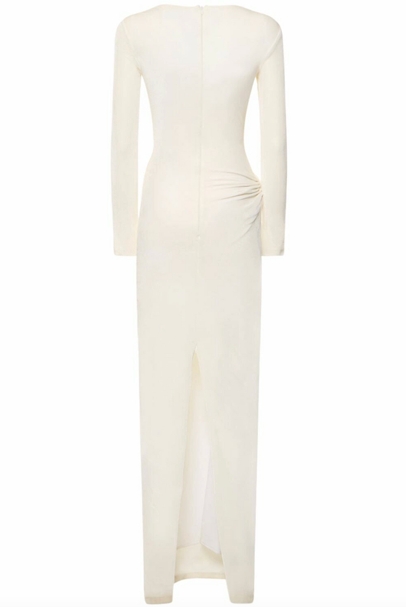 16arlington Nubria Draped Velvet Maxi Dress