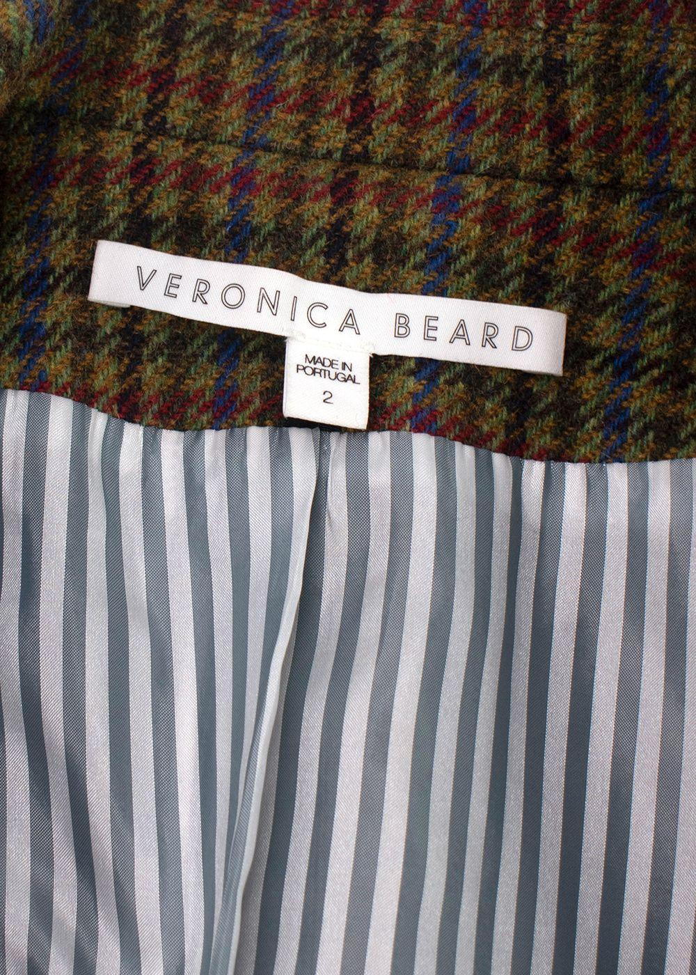 Veronica Beard Brown Houndstooth Woollen Blazer