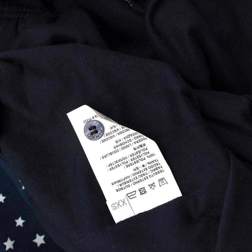 Pinko Navy Star Print Long Sleeve Dress