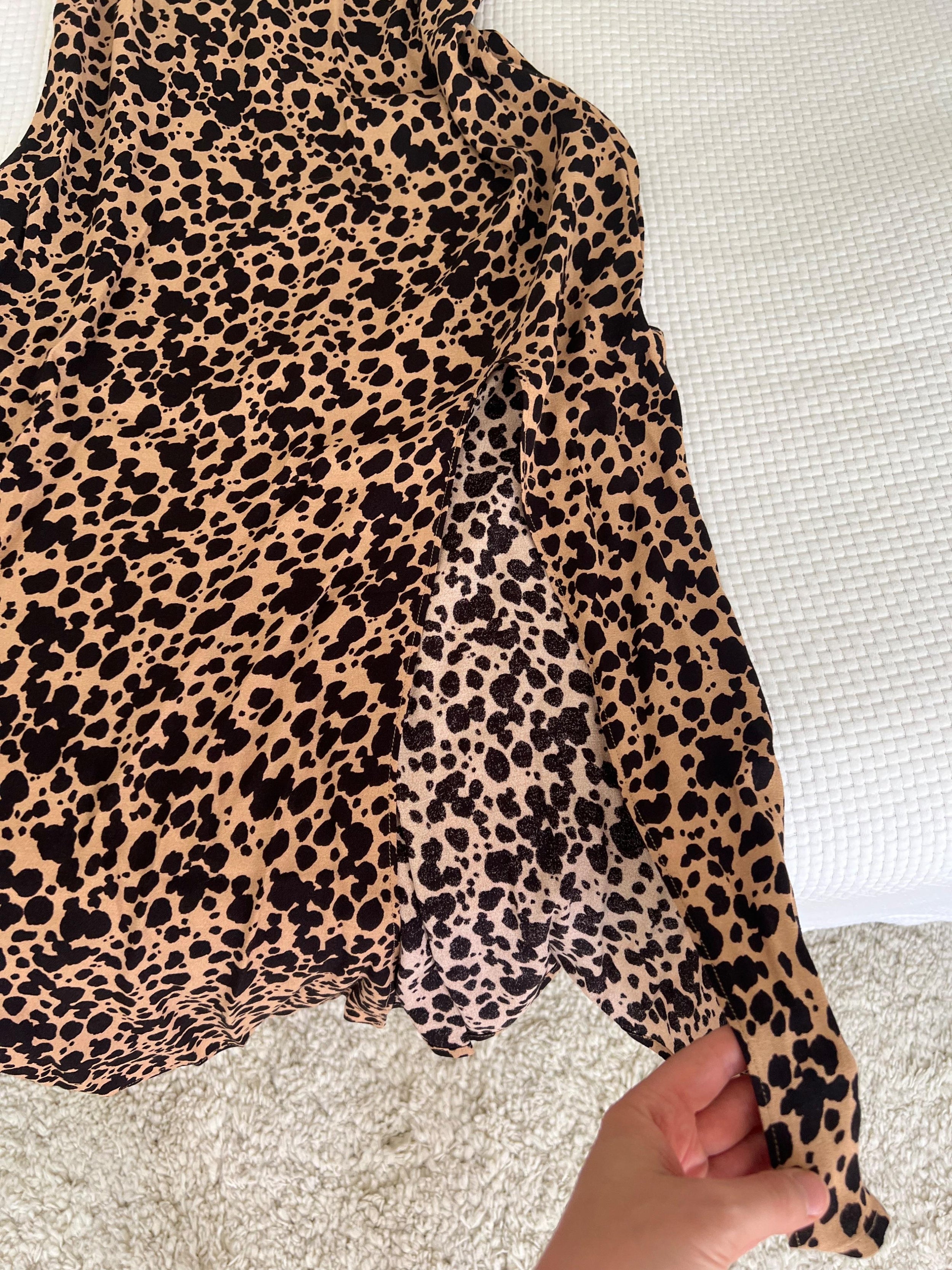 Reformation Animal Print Crimini Dress