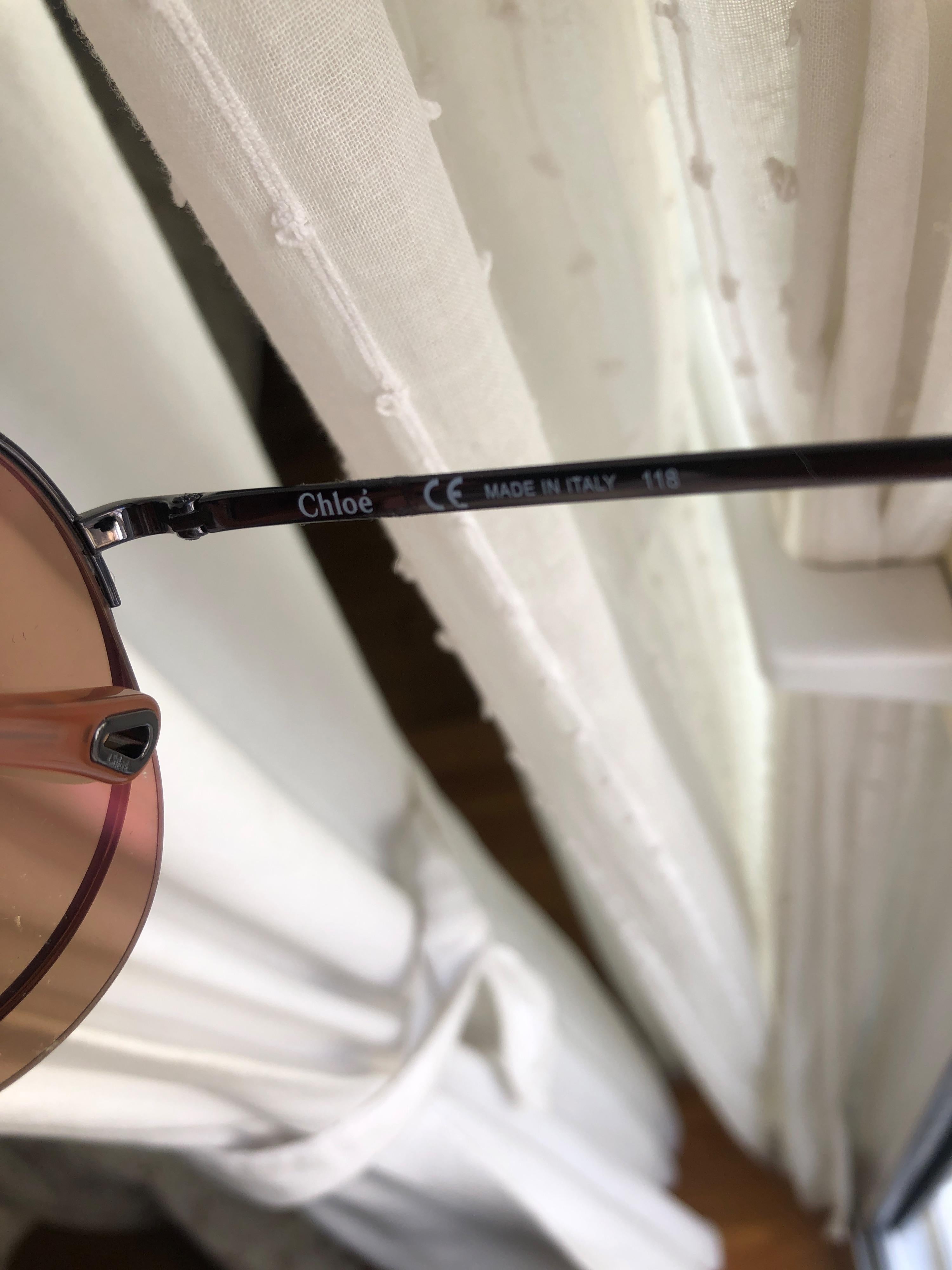 Brown Round Aviator Sunglasses