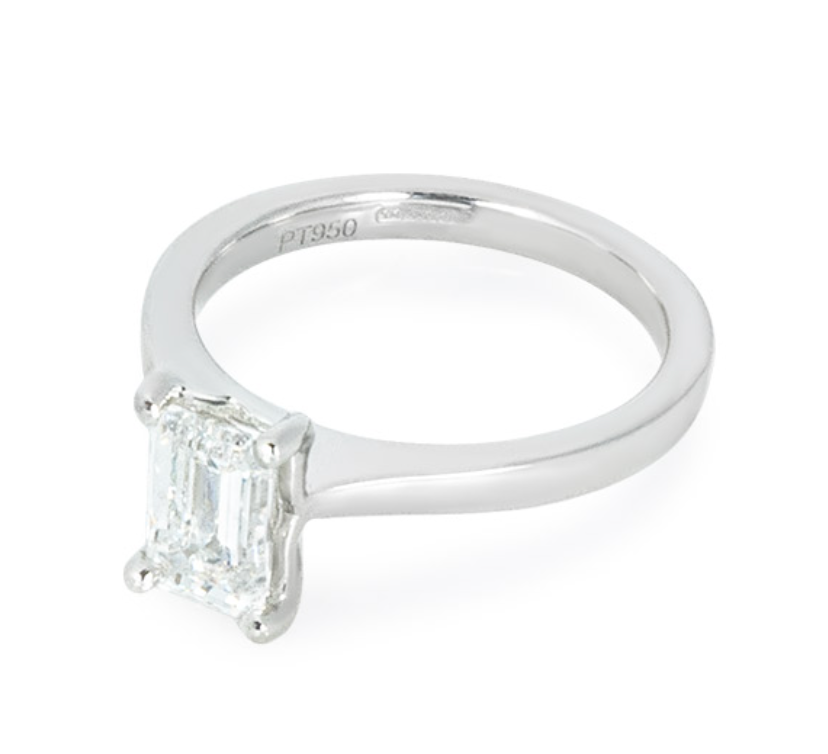 Bespoke Platinum set Lab Diamond Solitaire Ring - Size 53