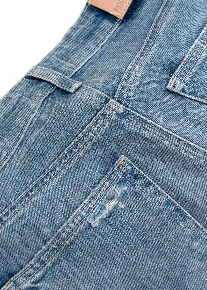 Paige Denim Distressed Hem Blue Jeans