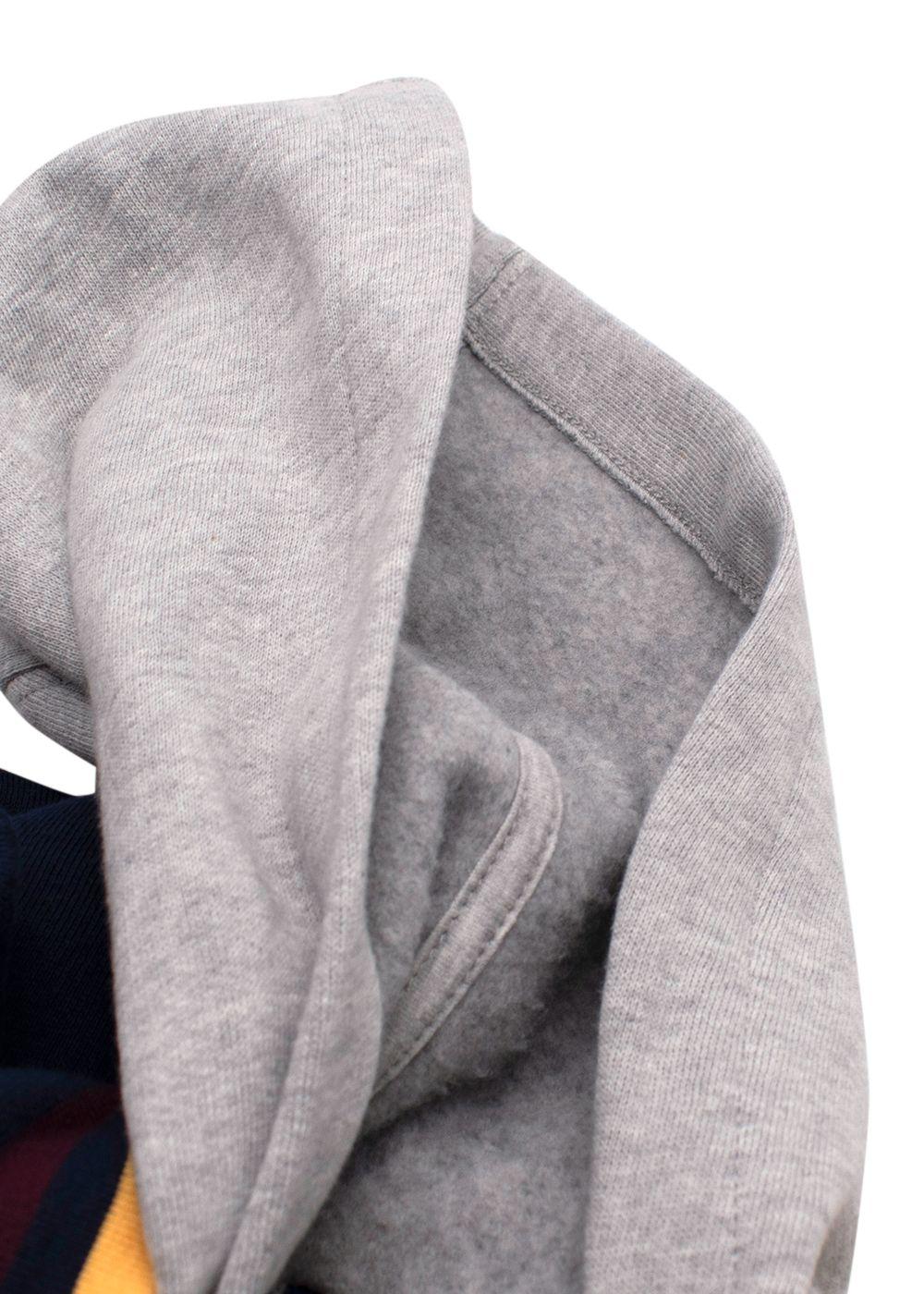 Polo Ralph Lauren Navy Cricket-Striped Hooded Sweatshirt