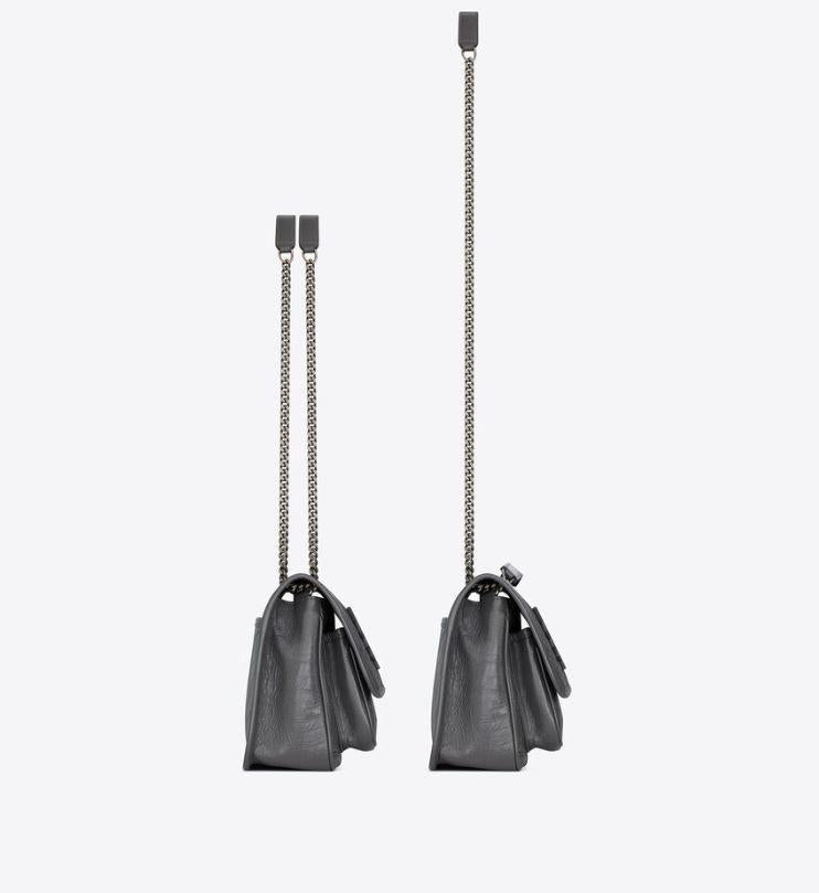 Saint Laurent Charcoal Grey Niki Crossbody Bag