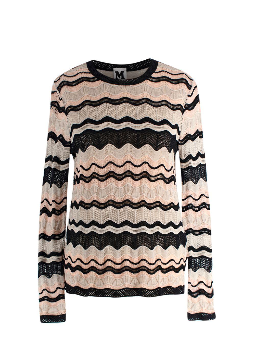 Missoni Pink Zig Zag Lightweight Knit Top