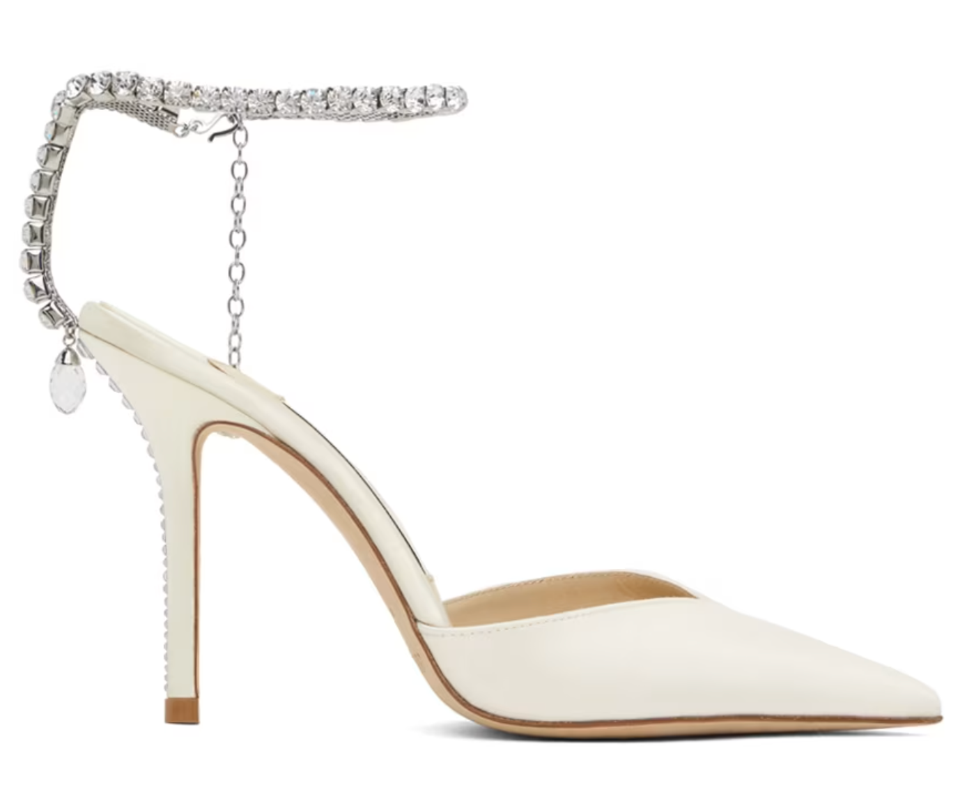 Saeda 100mm Crystal Anklet Pumps