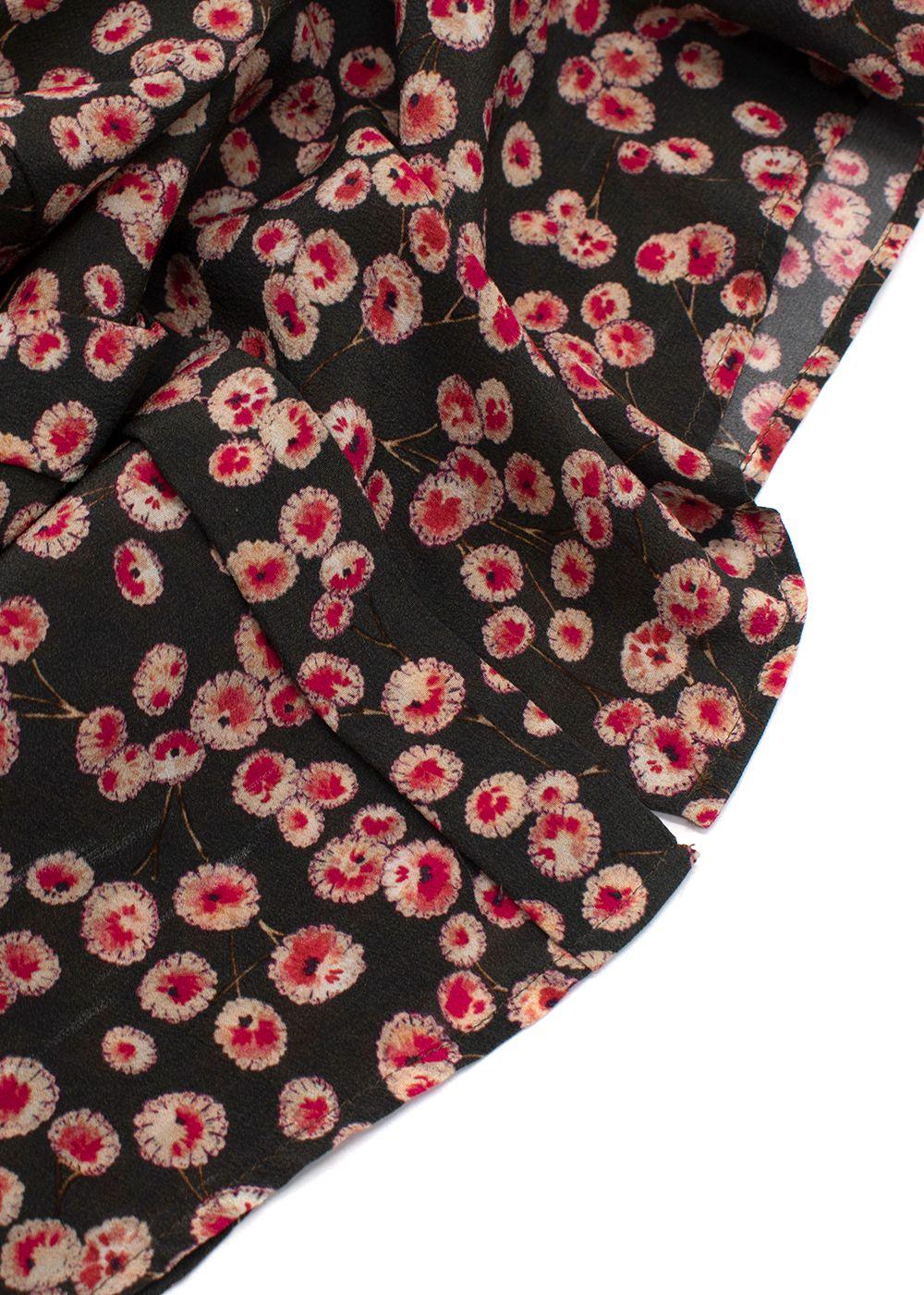 Isabel Marant Pink Floral Print Silk Blouse