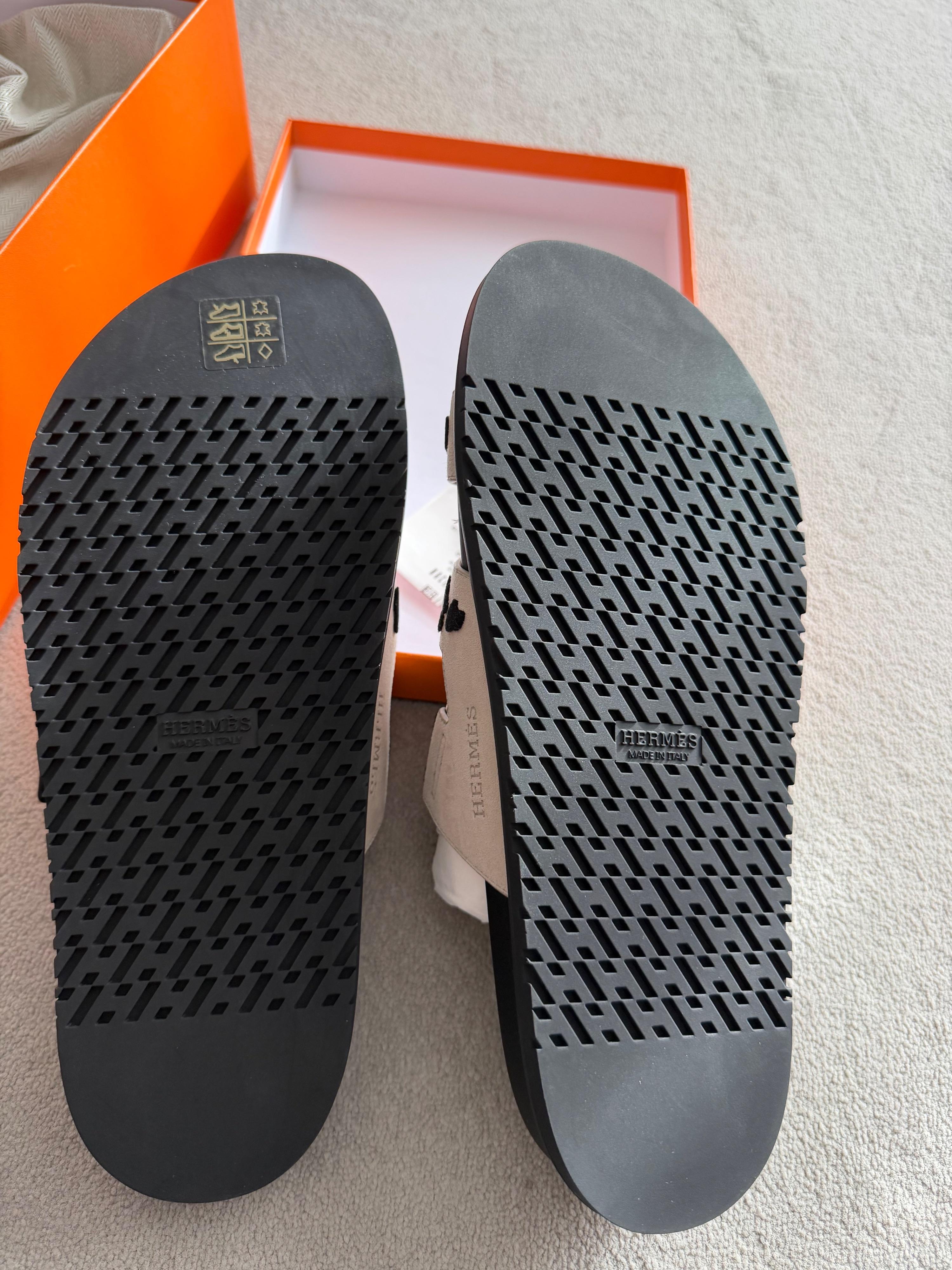 Hermes Leopard Print Chypre Sandals