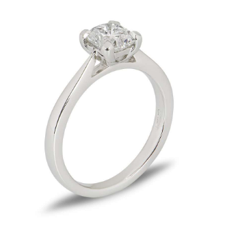 Bespoke Platinum Cushion Cut Diamond Ring