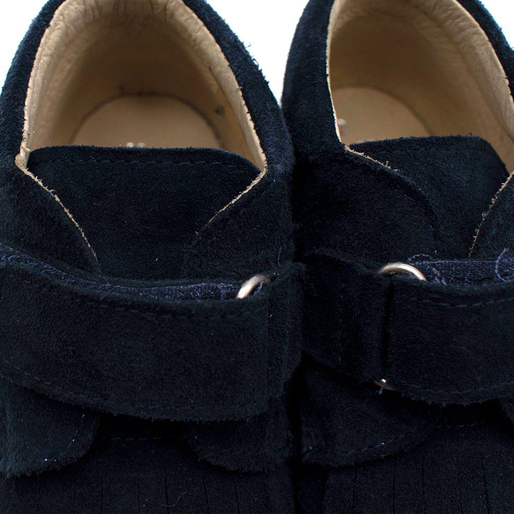 Blue Suede Velcro shoes
