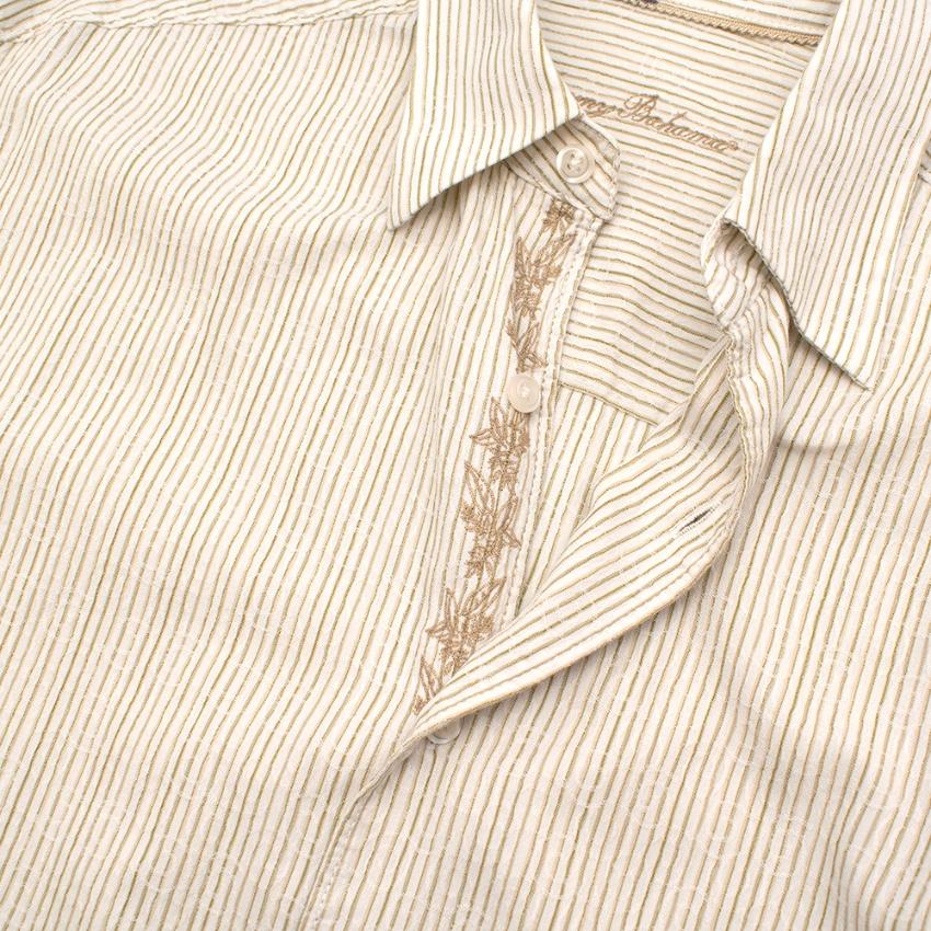 Tommy Bahama Striped Cotton Button Up Shirt