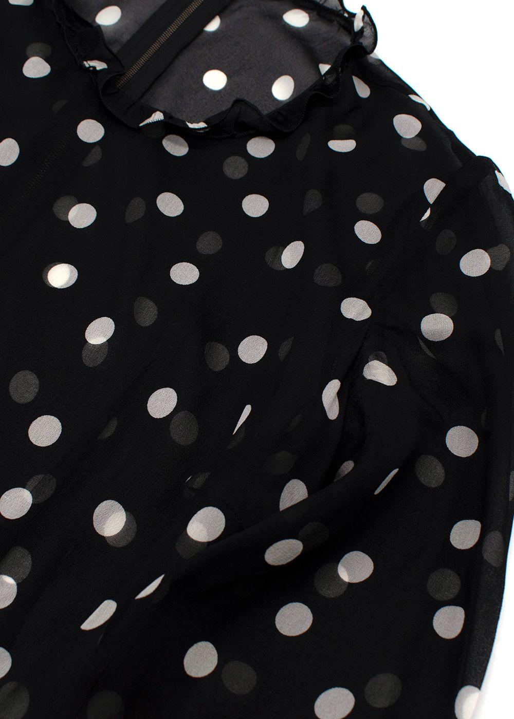 Dolce & Gabbanna Black Semi Sheer Polka Dot Dress