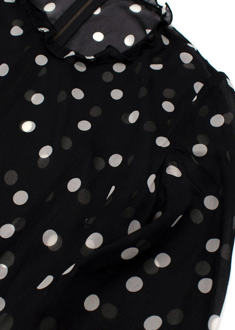 Dolce & Gabbanna Black Semi Sheer Polka Dot Dress