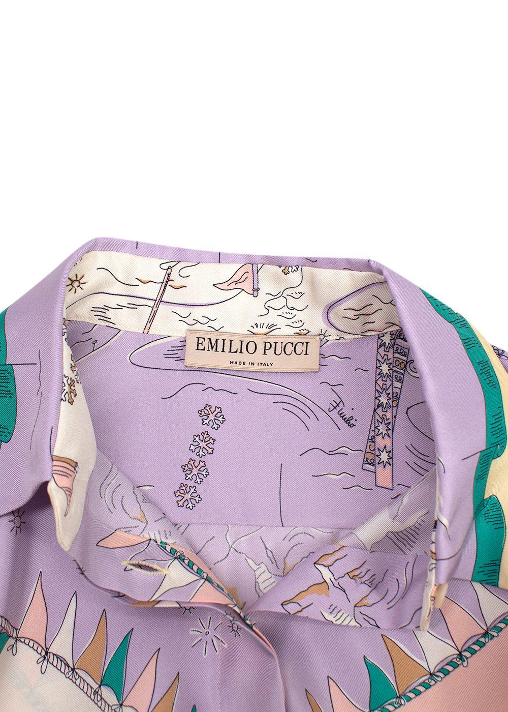 Pastel Printed Silk Blouse