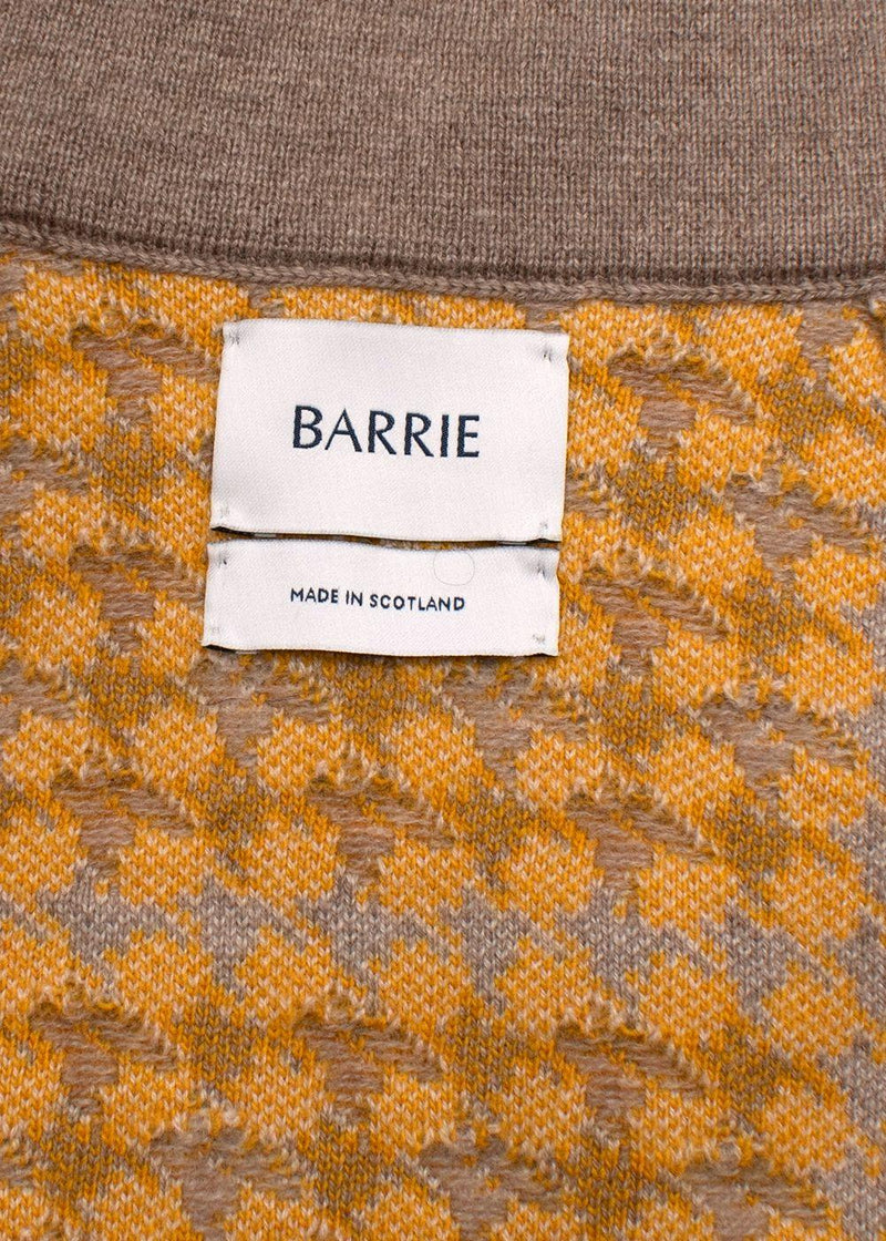 Barrie Yellow Houndstooth Cashmere Blend Jacket and Skirt Suit