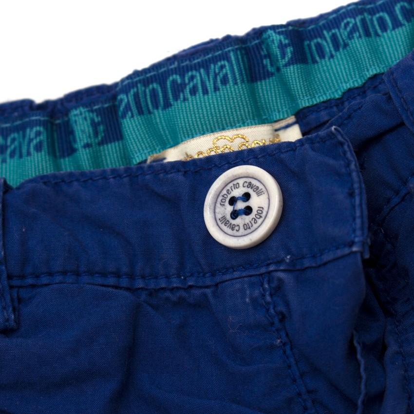 Roberto Cavalli Boys Blue Cargo Shorts