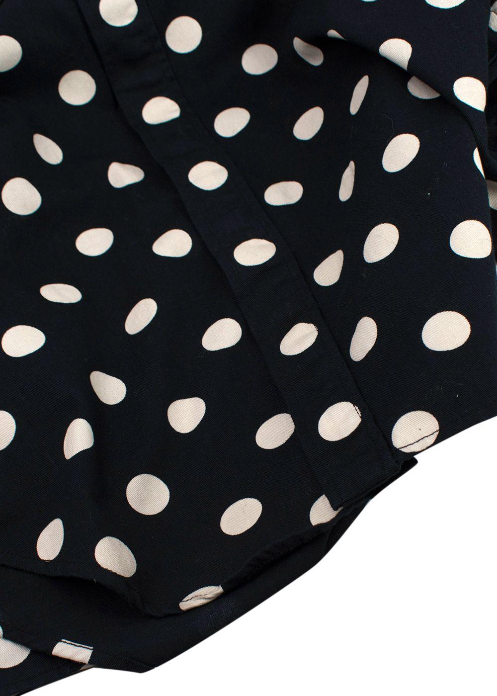 Saint Laurent Black Polka Dot Cotton Shirt Jacket