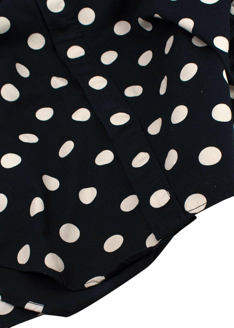 Saint Laurent Black Polka Dot Cotton Shirt Jacket