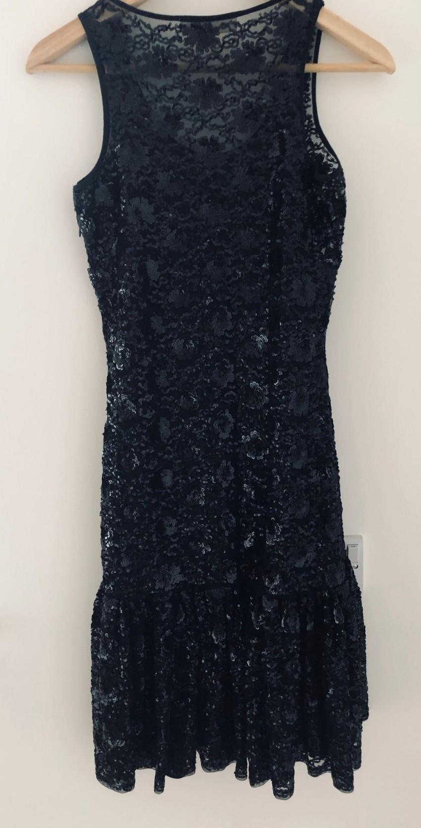 Michael Micahel Kors embellished black tulle mini dress