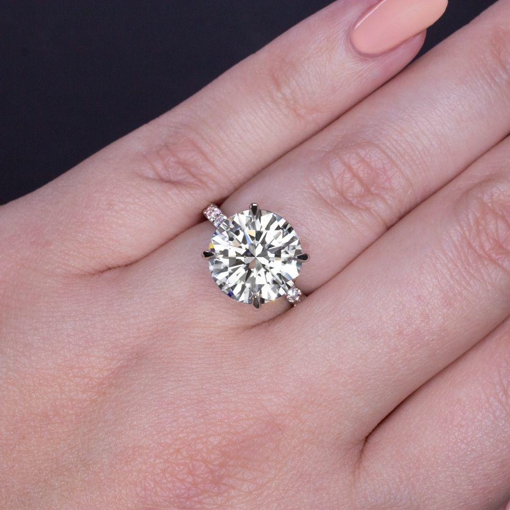 Verde 5ct IGI Certified Lab Grown Round Cut Diamond Ring