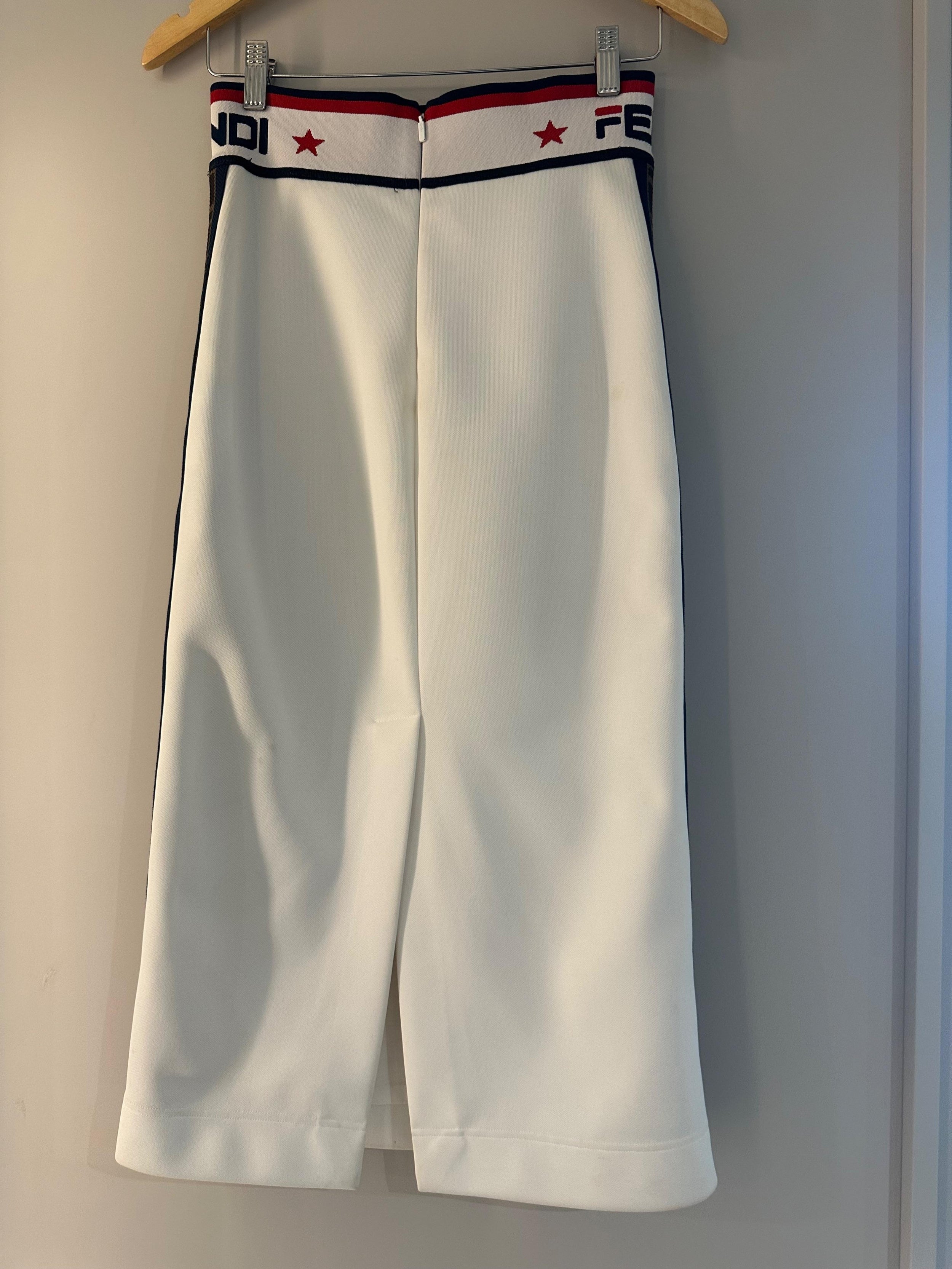 Fendi x Fila white pencil skirt