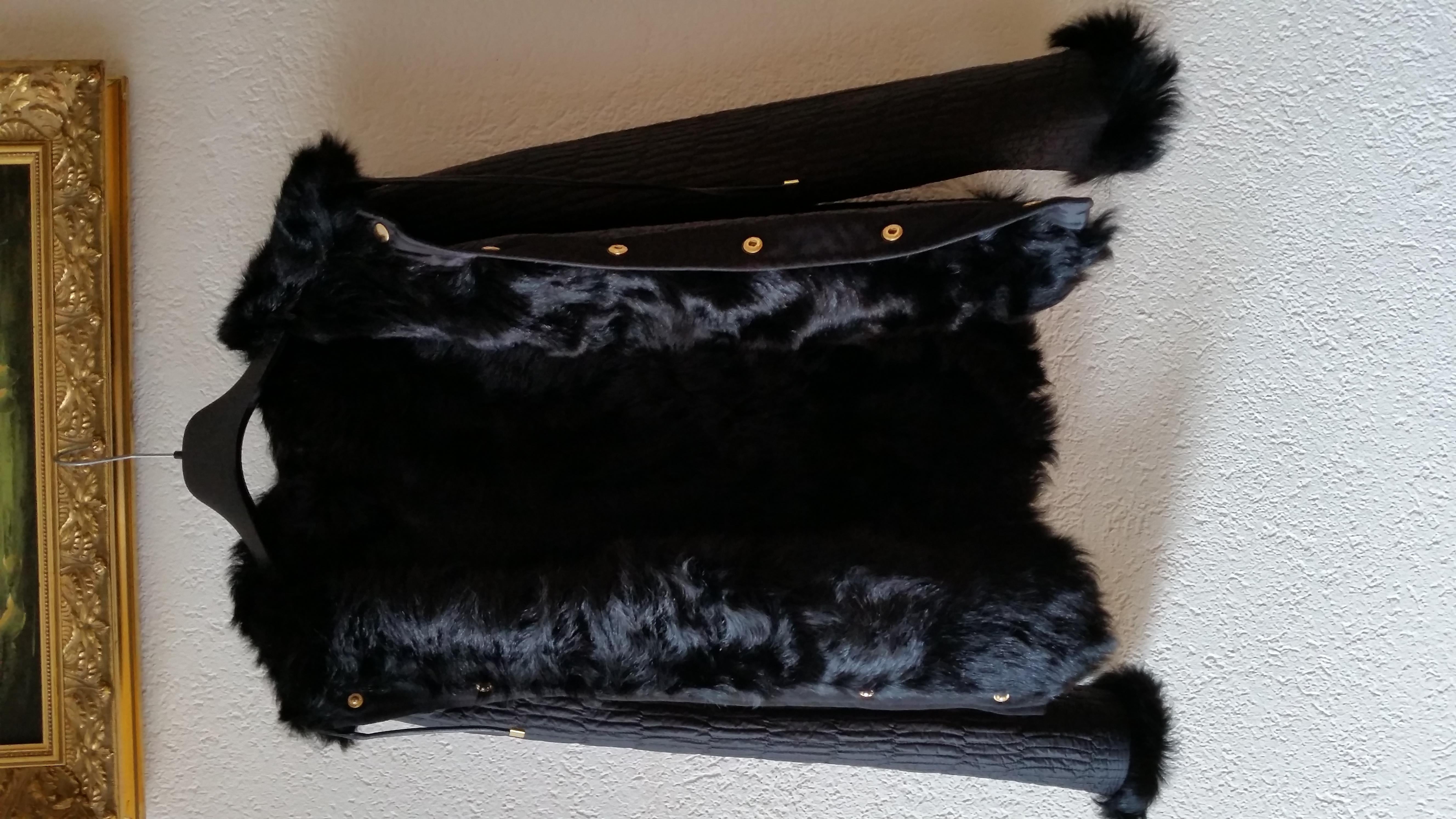 Trussardi Reversible Goat Fur Jacket