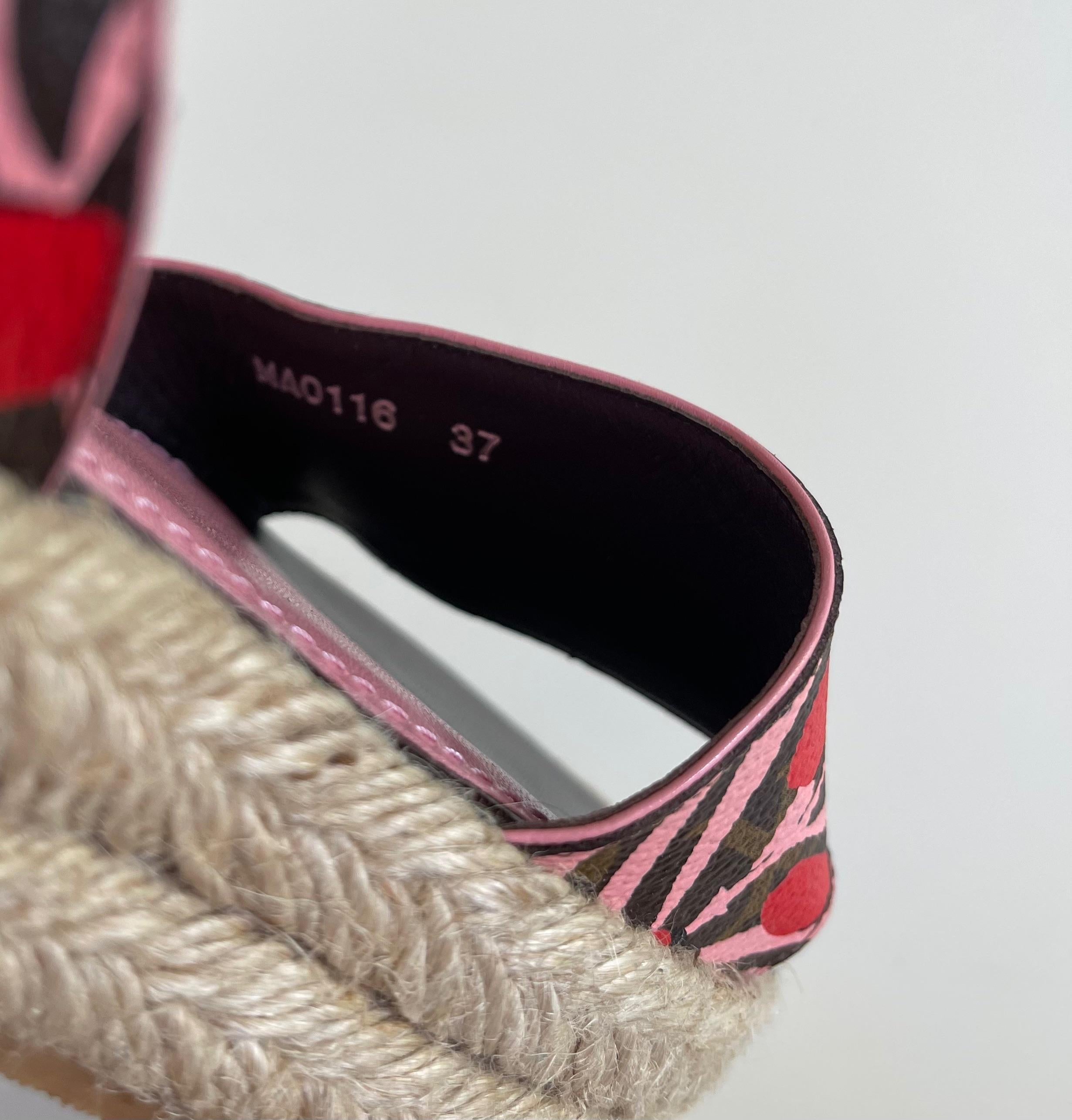 Jungle Dot Printed Espadrille Platform Sandals