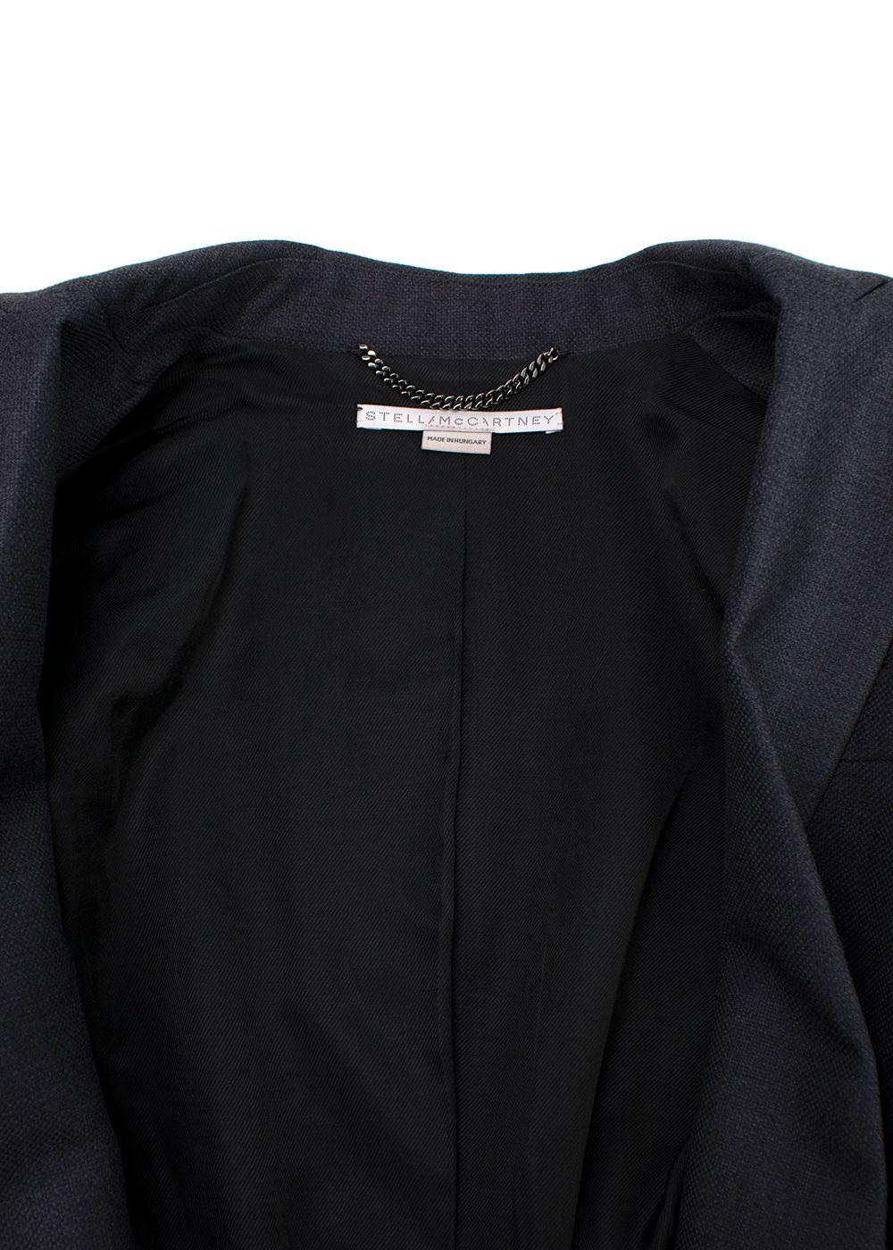 Stella McCartney Charcoal Grey  Single Breasted Wool Blazer and Trouser Suit